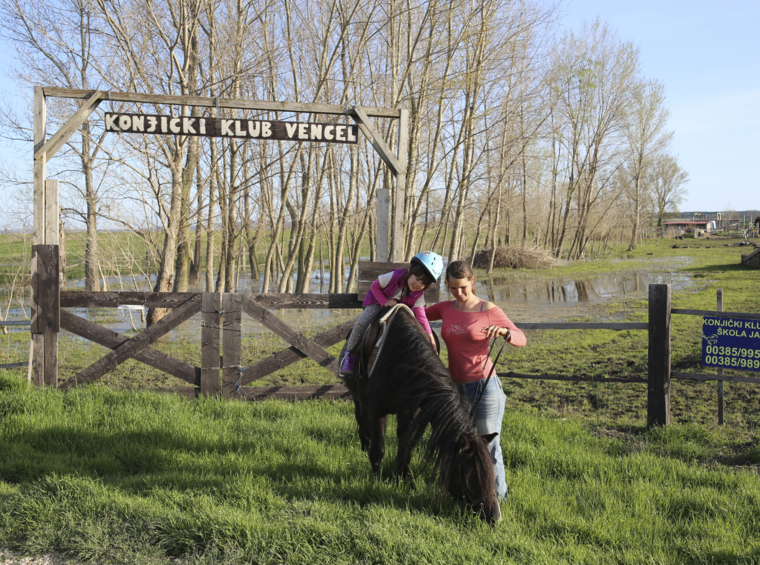 entrance to a riding club on a rural estate