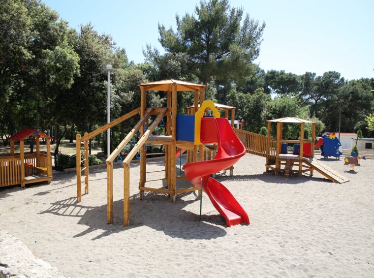 children’s playground in campsite