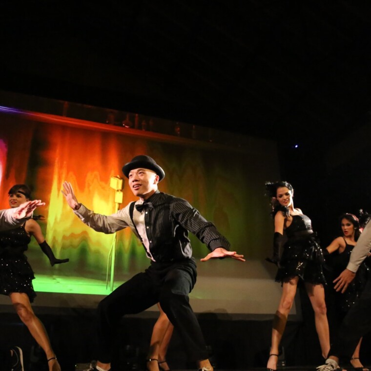 dance performance on stage with dancers